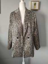Nina West Animal Print Jacket Blazer Women Size Large Style Casual Good Cond.