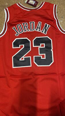 23 Michael Jordan NBA RED Jersey Chicago Bulls Authentic Vintage