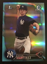 NOLAN MARTINEZ 2016 Bowman Chrome SKY BLUE 1st REFRACTOR Rookie BDC-106 Yankees