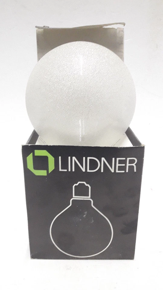 Lindner Bulb 60w B22 240v 2000h Globe Lamp Light G120 Crystal Natural Nos German - Image 3 of 4
