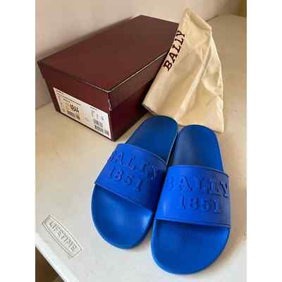 BALLY BLUE RUBBER SLIDES USA9 BALLY BLUE RUBBER SLIDES USA9 | eBay main image 3