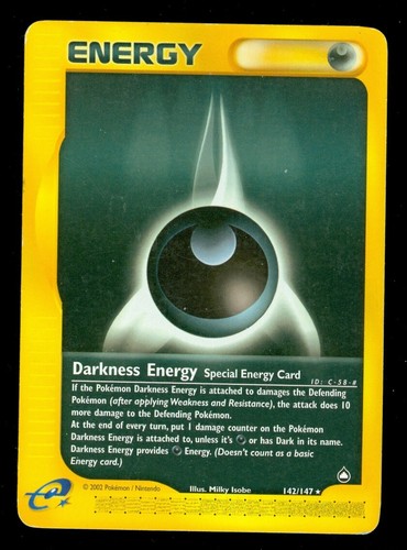 Pokemon DARKNESS ENERGY 142/147 - Aquapolis - RARE - MOD PLAY