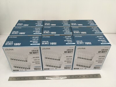 (140) Zilotek 60W Replace LED Bulbs A19 Daylight 5500K Non-Dimmable 800 Lumens