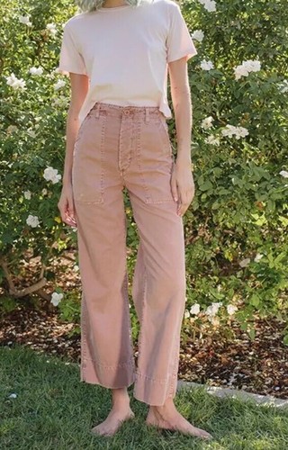 AMO Army Wide Leg Pant In Adobe Hi Rise 