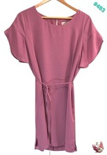 LOFT Pink Butterfly Sleeve Flowy Small Casual Event Cocktail Dress Work Wear