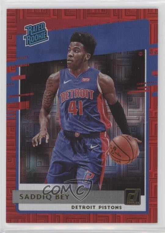 2020-21 Panini Donruss Rated Rookies Choice Red 81/99 Saddiq Bey #210 09if