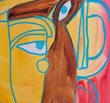 Morning Coffee in YellowContemporary Expressionist Original Painting