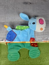 Nuby Baby Puppy Dog Teething Plush Pal Toy Soft Textures Crinkles Teether b45