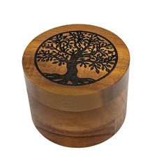 Small Urns for Human Ashes Keepsake Wood Mini Urn Cremation Small, Natural