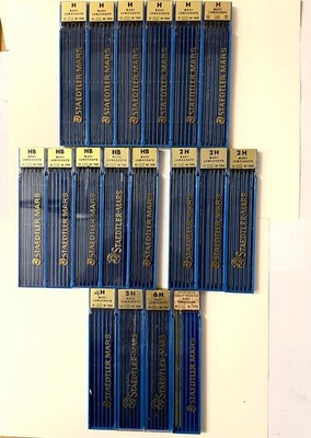 Vintage Staedtler Mars Lumograph Refill Leads 1904 H 2H 3H 4H 5H 6H Rare 1924