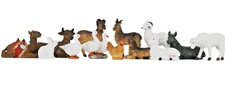 12 Pcs  Assorted  Nativity Animals Figurines 3" Animalitos Para Pesebre