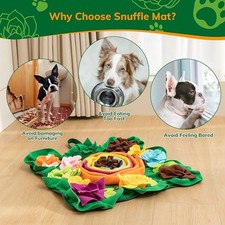 Snuffle Mat For Dogs, Interactive Puppy Puzzle Toy, Slow Feeder Treat Mat And Li