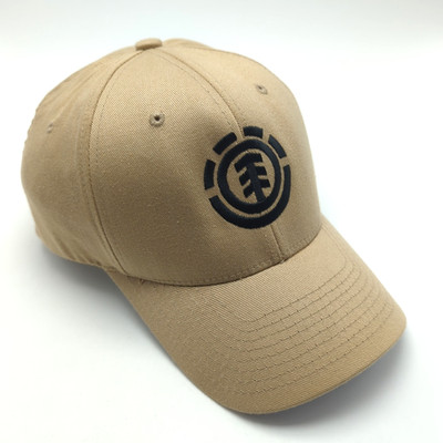 Element Skateboards tree hat flexfit fitted beige brown cap - size S/M