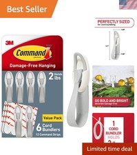 Cord Bundlers, Damage-Free Hanging Cord Organizer, No Tools Required for Hanging