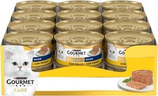 GOURMET Gold - Cibo Umido Gatto Adulto, Mousse con Pollo. 24 Lattine da 85 g