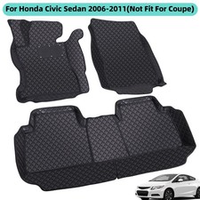 Car Floor Mats For Honda Civic Only Sedan Model 2006-2011 Anti-slip Floor Liner Car Floor Mats For Honda Civic Only Sedan Model 2006-2011 Anti-slip Floor Liner