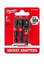 Milwaukee SHOCKWAVE 1/4” Impact Hex Shank Socket Adapter Set, 3-pc, 48-32-5033