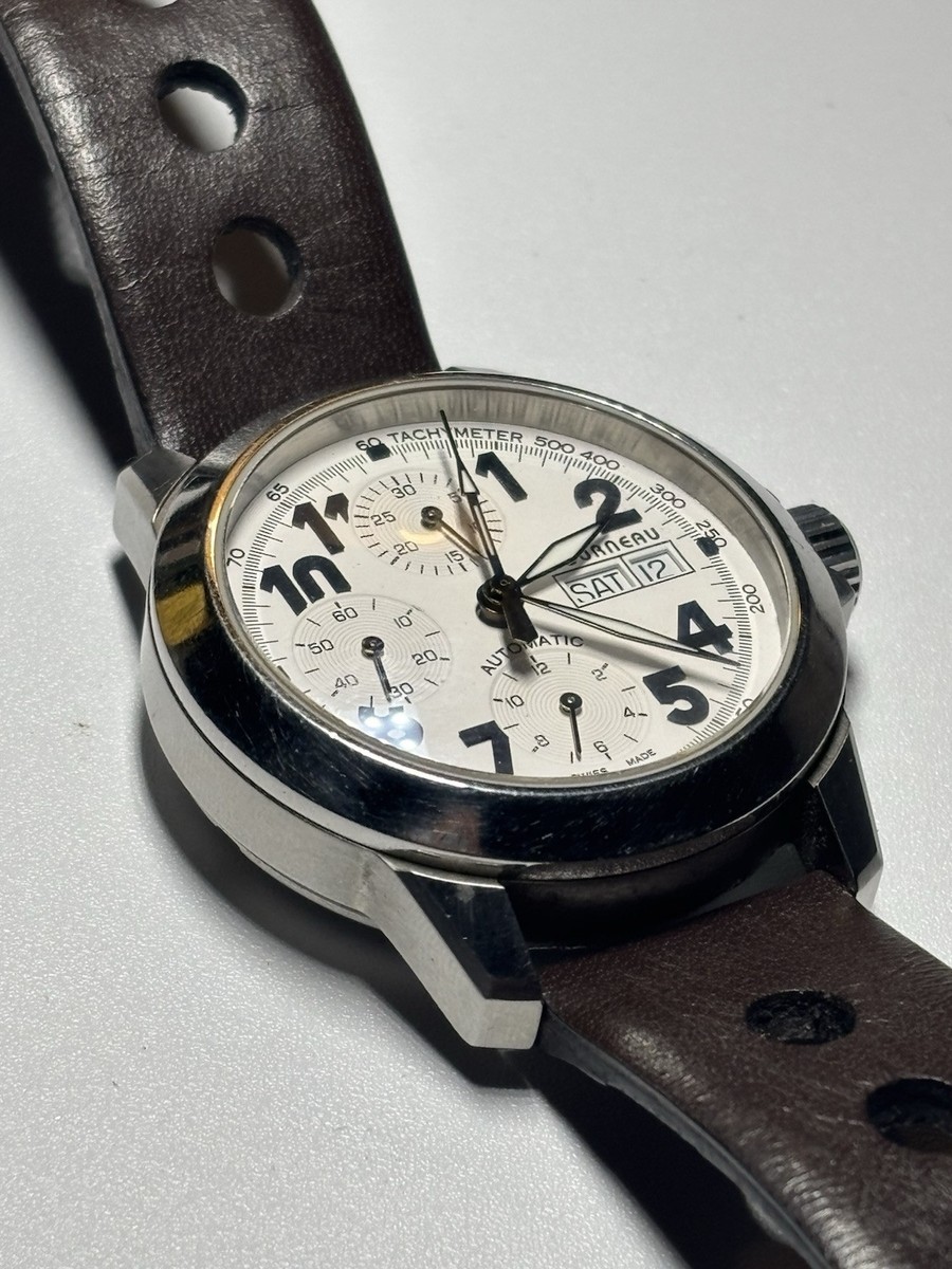 Tourneau Automatic Chronograph Stainless Steel Valjoux 7750
