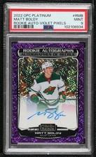 2022-23 O-Pee-Chee Platinum Rookie Violet Pixels 34/99 Matt Boldy PSA 9 Auto q2c