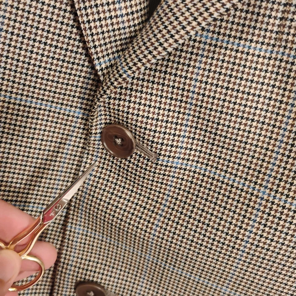 Abrigo deportivo de lana Ermenegildo Zegna Check para hombre 54R 44R 3btn  Foto 3 de 4