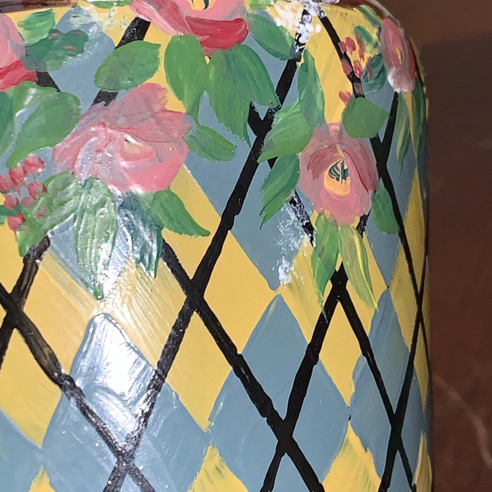 Vintage Mackenzie Childs Circus Carafe Decanter Vase 6" Tall - Image 4 of 4