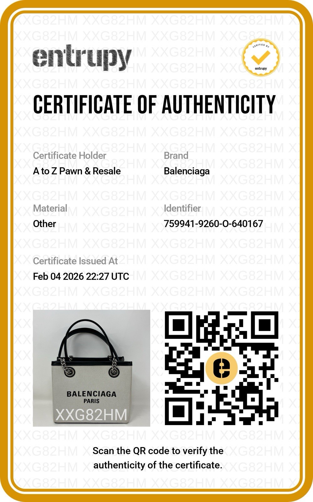 Balenciaga 759941 Naturel Duty Free Small Logo Tote Bag Purse Entrupy Certified thumbnail 2