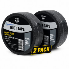 Duct Tape Black 1.88-in x 35-yd Heavy Duty Contractor Quality 2 PACK