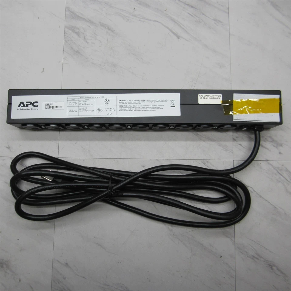 NEW APC AP9562 10-Outlet Power Distribution Unit Basic Rack Panel PDU 15A 120V - Image 3 of 4