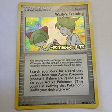Wally's Training 85/106 EX Emerald Reverse Holo Stamped Supporter Pokemon Card