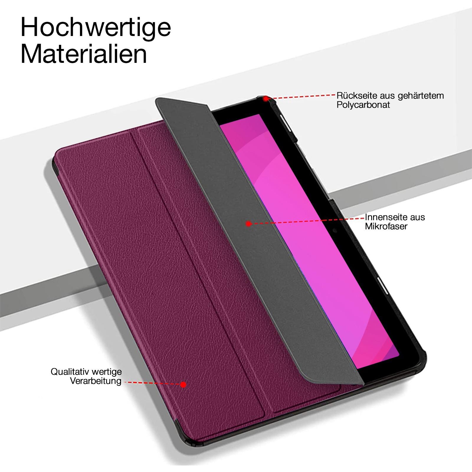 Custodia protettiva tablet per Huawei MatePad T10s 10.1 2020 pieghevole cover case viola foto 2