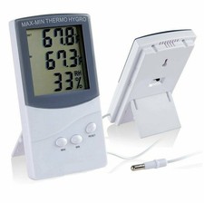 LCD Indoor/Outdoor Thermometer Digital Hygrometer Temperature Humidity Display