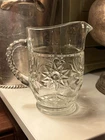 VTG Anchor Hocking EAPG “ Star Of David” Pint Or Milk Pitcher 5.5”T. EUC!