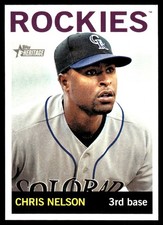 Chris Nelson 2013 Topps Heritage #91 Rockies MLB READ FREE SHIPPING AutographDen