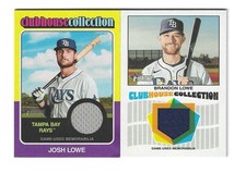 Tampa Bay Devil Rays relics - Josh Lowe,  Brandon Lowe