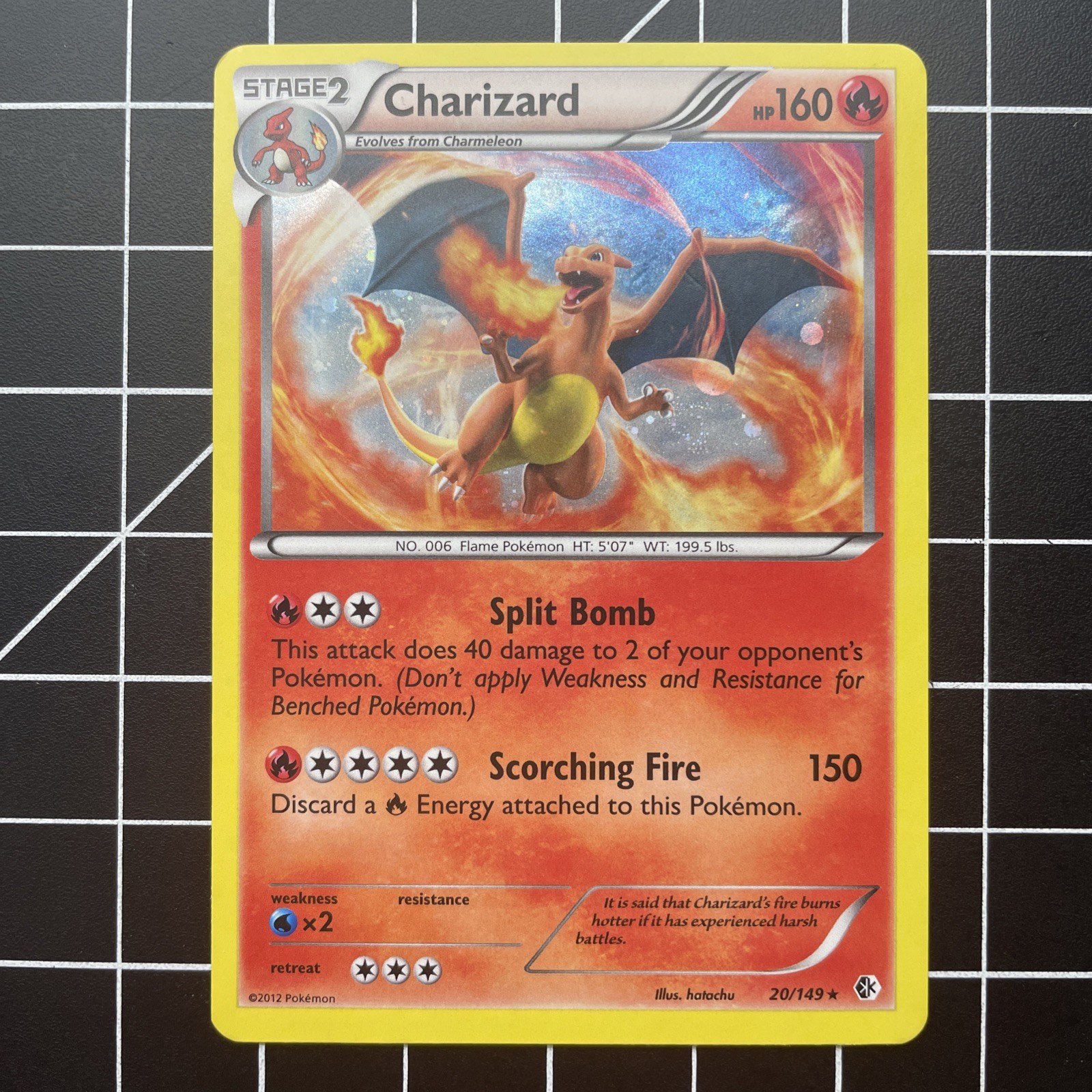 Charizard 20/149 Boundaries Crossed Holo Rare Pokémon TCG LP
