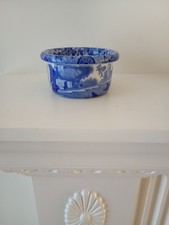 Vintage Copeland Spode Blue Italian Rolled Rim Soap Dish c1920