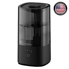 Cool Mist Humidifier 2L Black Quiet for Bedroom and Plants Air Moisture