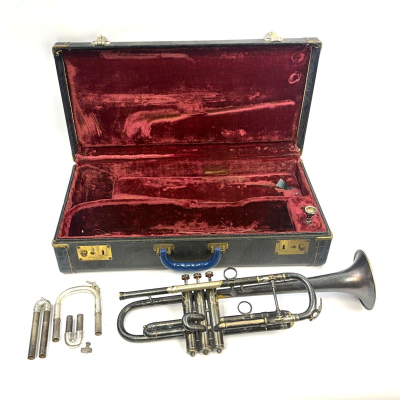 Vintage Lyon & Healy Bb/A Cornet w/ Case