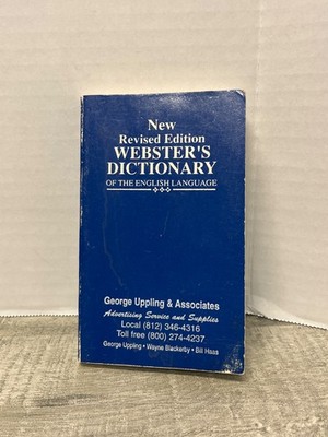 NEW Revised Edition WEBSTER'S DICTIONARY OF THE ENGLISH LANGUAGE advertising