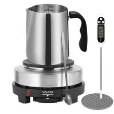 SAEUYVB Candle Making kit with Hot Plate,Candle 32 oz, black