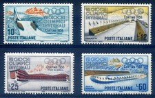 Italian Republic. Sport. 1956 Cortina Olympics. Star Watermark II.