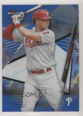 2020 Topps Finest Blue Refractor /150 Rhys Hoskins #38 05jp