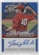 2014 Panini Prizm Perennial Draft Picks Blue Mojo 45/75 Jeremy Rhoades Auto u0h