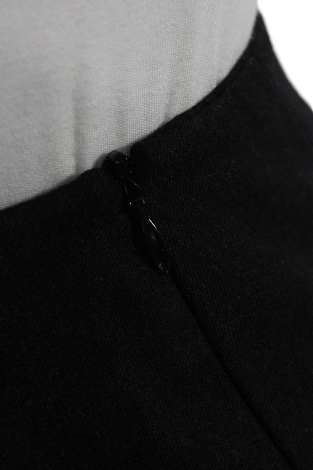 Falda lápiz Akris para mujer con cremallera lateral hasta la rodilla gris oscuro lana talla 8 Foto 4 de 4