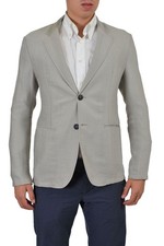 Emporio Armani "Johnny Line" Men's Beige Slim Fit Blazer US 42R IT 52R