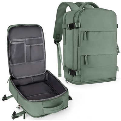 coowoz Travel Backpack For Women Men,Carry On 25L, Olive Green 