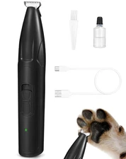 Rechargeable Dog Paw Clippers Cordless Pet Paw Trimmer for Grooming Eyes Ears