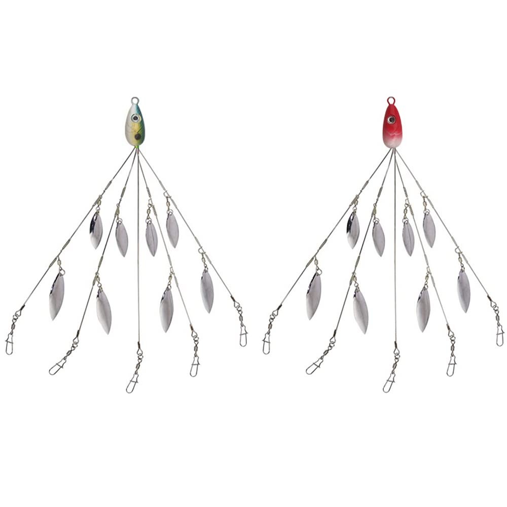 Umbrella Fishing Rig 5 Arms Alabama Rig Kit with Weedness Bait Lure Jigs Boat... - Image 4