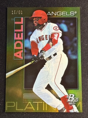 Jo Adell Rookie Card RC 2020 Bowman Platinum Top Prospects Gold /50 #TOP-8
