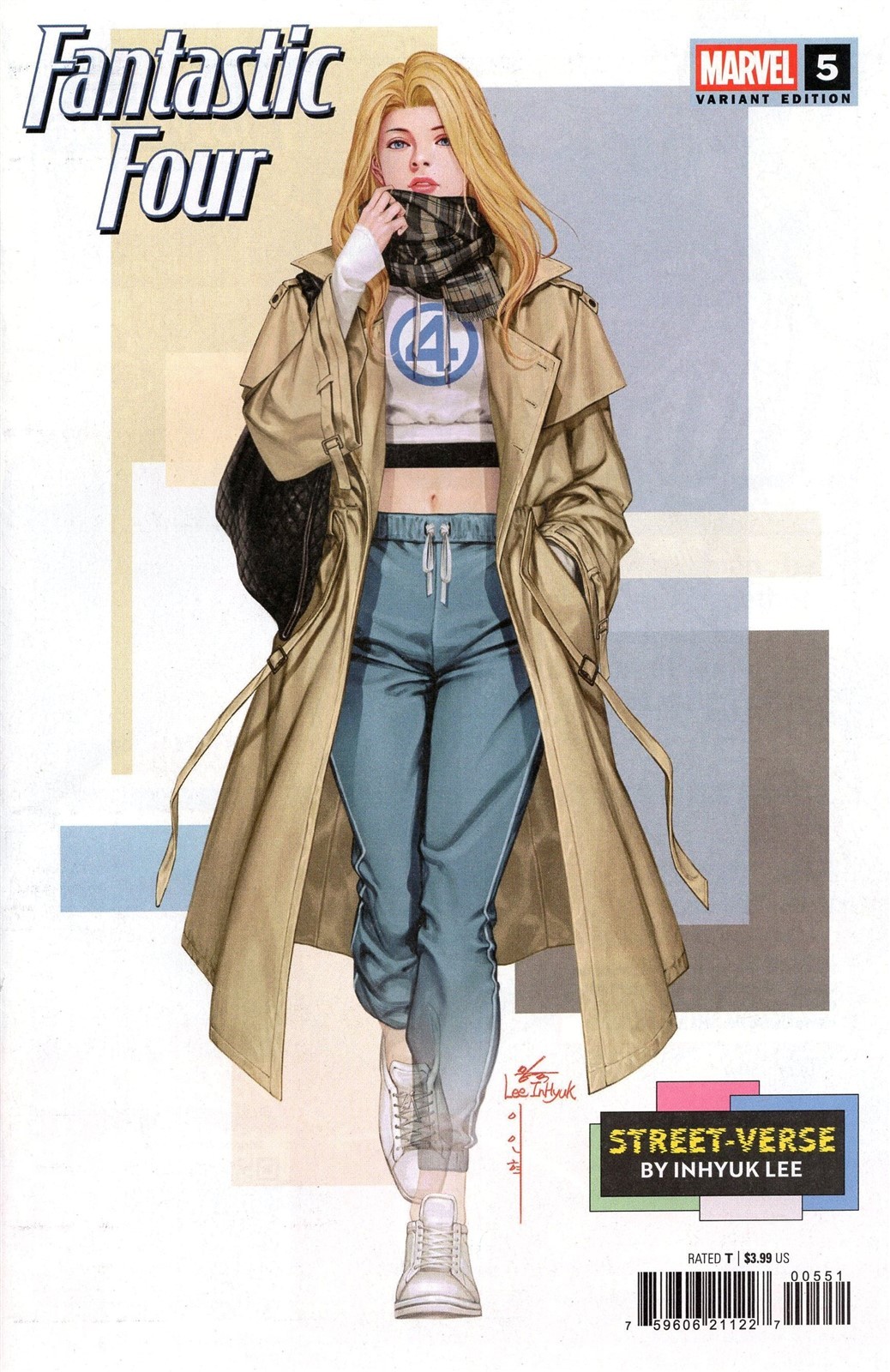 Fantastic Four #5 Inhyuk Lee Street-Verse variant cover Sue Storm Black Cat 2025
